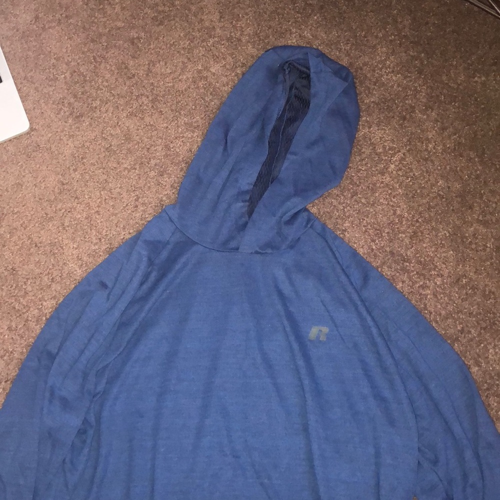 Blue lightweight hoodie jacket